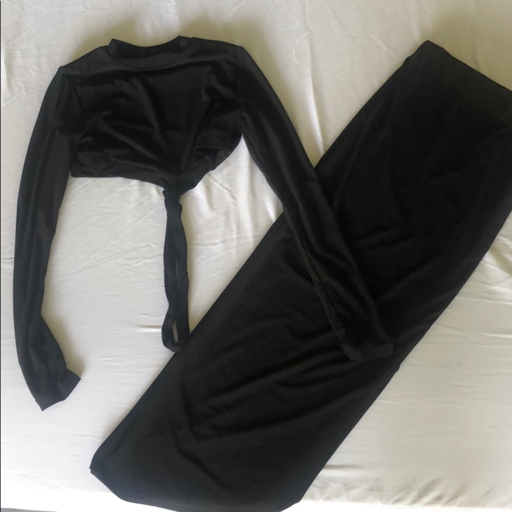 Sexy crop pencil skirt set